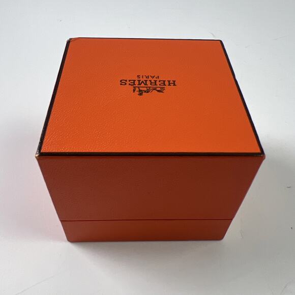 Hermes empty jewelry ring bracelet box display case home decoration 2.5x2.5x2.25 - Picture 3 of 5